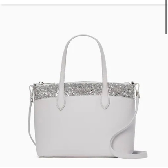 Kate Spade White and Silver Satchel - Picture 1 of 7